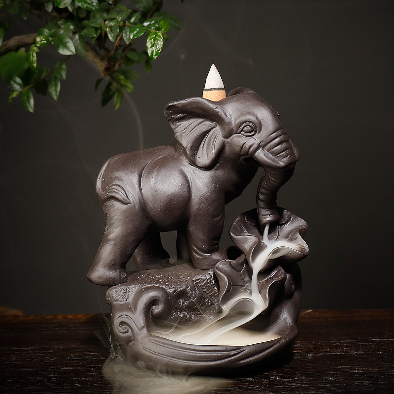 Cute Elephant Incense Fountain