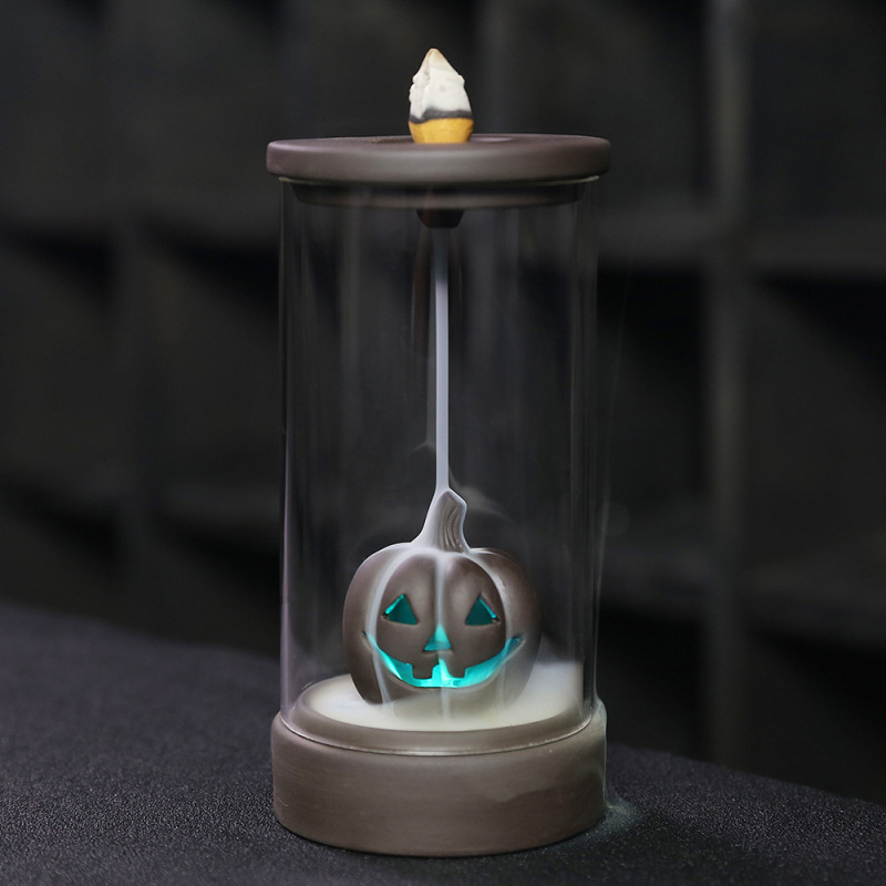 LED Backflow Incense Burner - Halloween Pumpkin