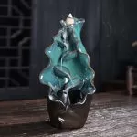 Incense Burner - Curly Lotus Leaf Ceramic Backflow Waterfall Incense Holder