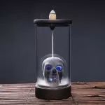 Skull Incense Burner - LED Waterfall Halloween Decoration