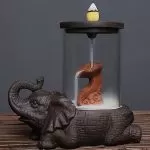 Incense Burner - Wishful Elephant Ceramic Backflow Waterfall Incense Holder