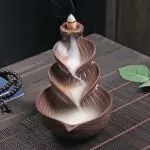 Incense Burner - Ceramic Leaf Backflow Waterfall Incense Holder