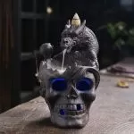 Cool Incense Burner - Dragon Skull LED Halloween Creepy Decoration