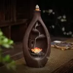 Incense Burner - Lotus Bottle Ceramic Backflow Waterfall Incense Holder